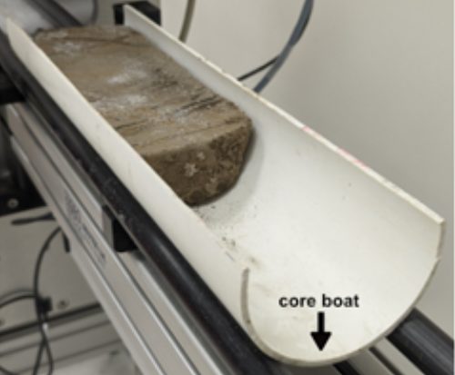 Core in the core boat on the MSCL track. 