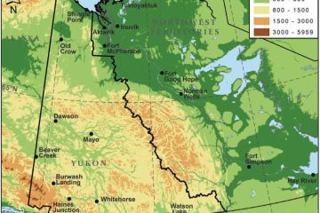 Yukon Territory and western Northwest Territories, including Mackenzie Mountains and adjacent Mackenzie River Valley, with locations of all weather stations.