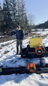 Detecting ground ice in warm permafrost with the dielectric relaxation time from SIP observations.